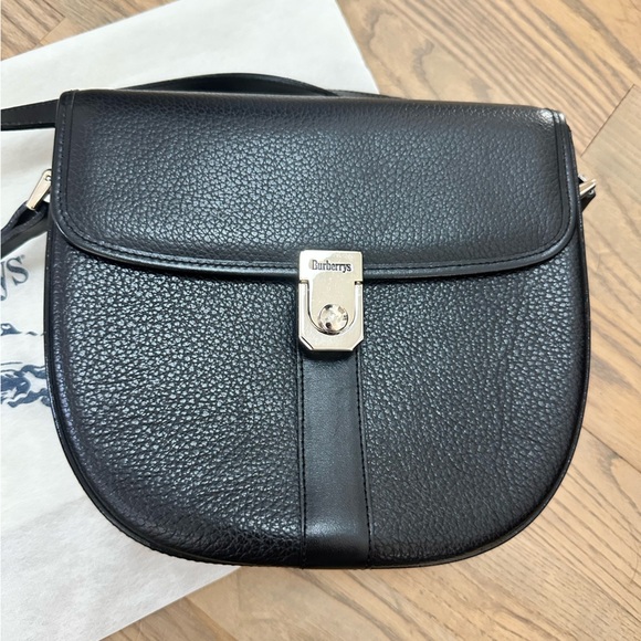 Burberry Black Pebbled Leather Crossbody - Picture 2 of 11